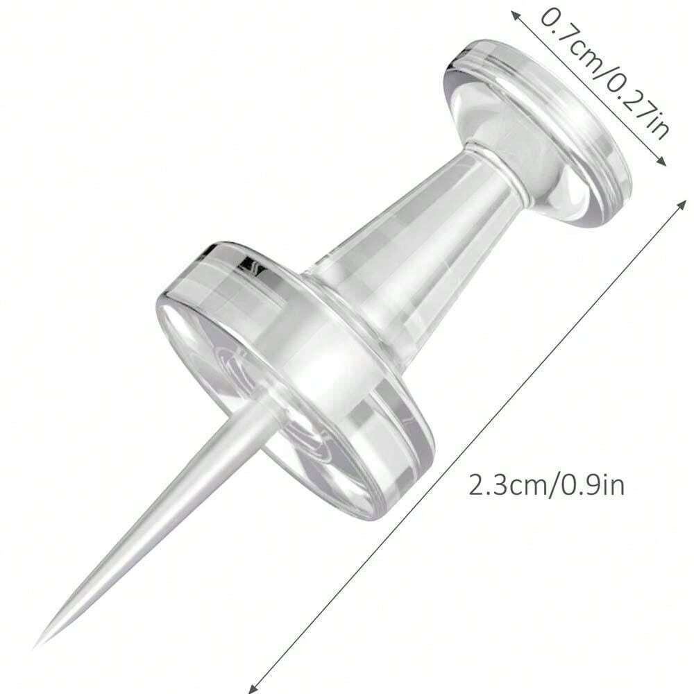 50pcs Thumb Push Pins Tacks Steel Point Thumb Tacks for Cork Board School Office