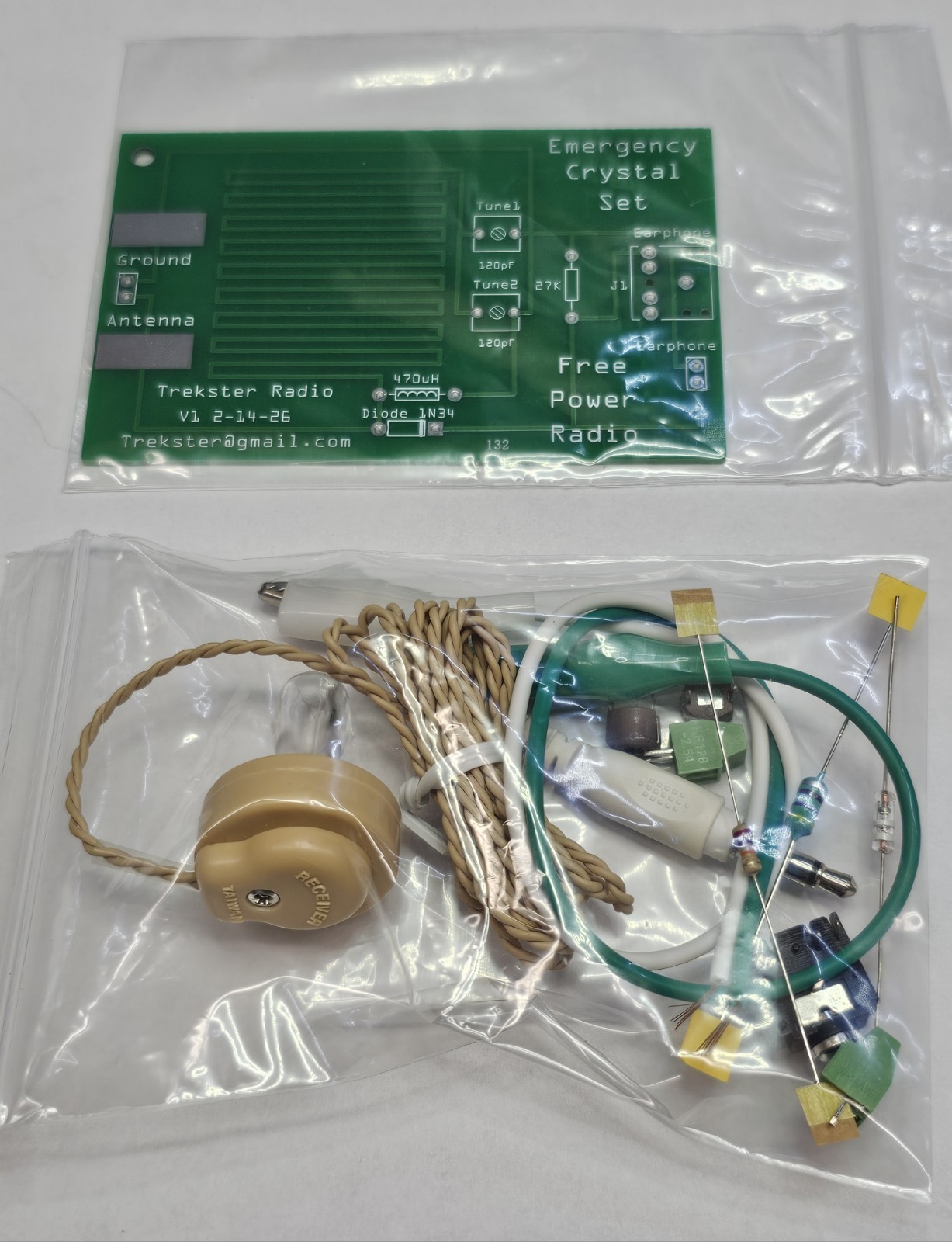 EMERGENCY CRYSTAL RADIO KIT - Build Your Own Crystal Radio !!!