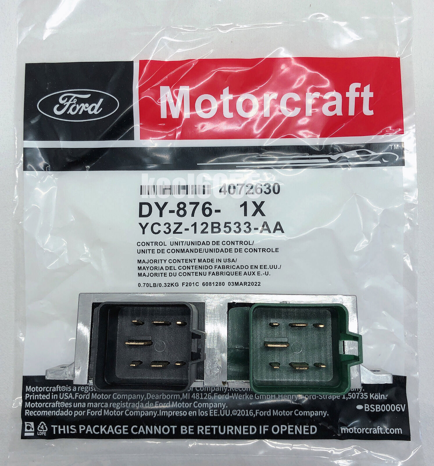 Motorcraft OEM DY876 Diesel Glow Plug Control Module Switch Ford 6.0 6.4 7.3 New