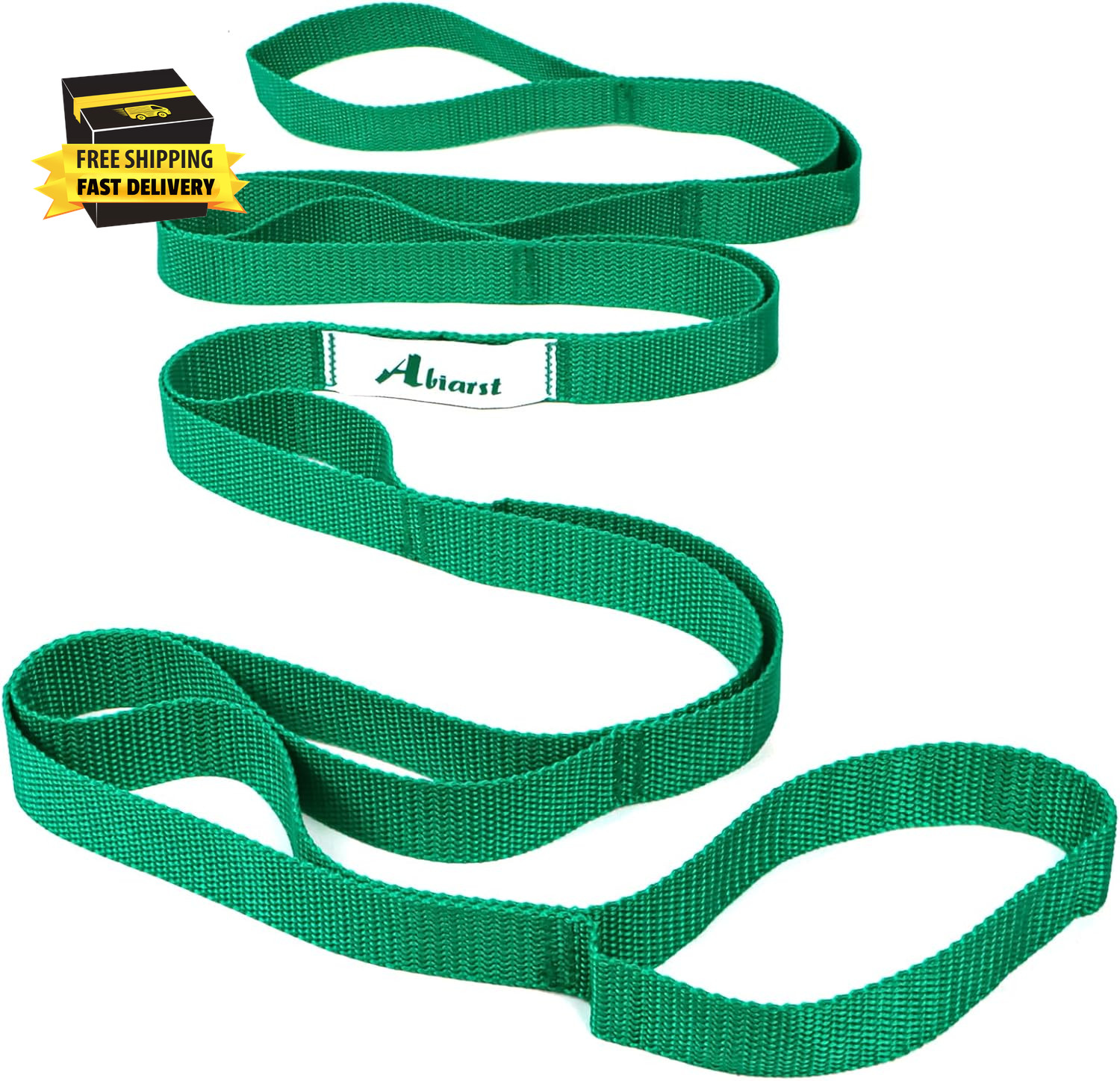 Stretching Strap Yoga Straps for Physical Therapy, 10 Loops Non-Elastic Stretch