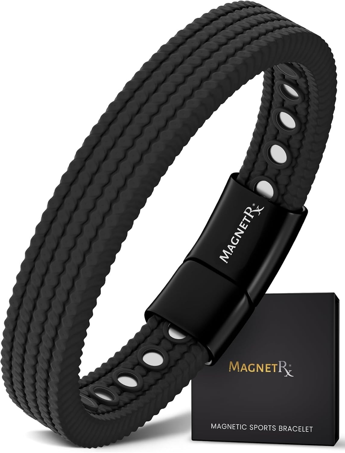 MagnetRX® Magnetic Sports Bracelet for Men Ultra Strength Magnetic for Unisex
