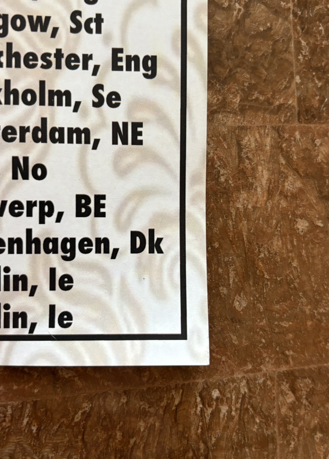 2019 Bert Kreischer Body Shots World Tour ((Signed)) Poster 13"x19" AUTOGRAPHED