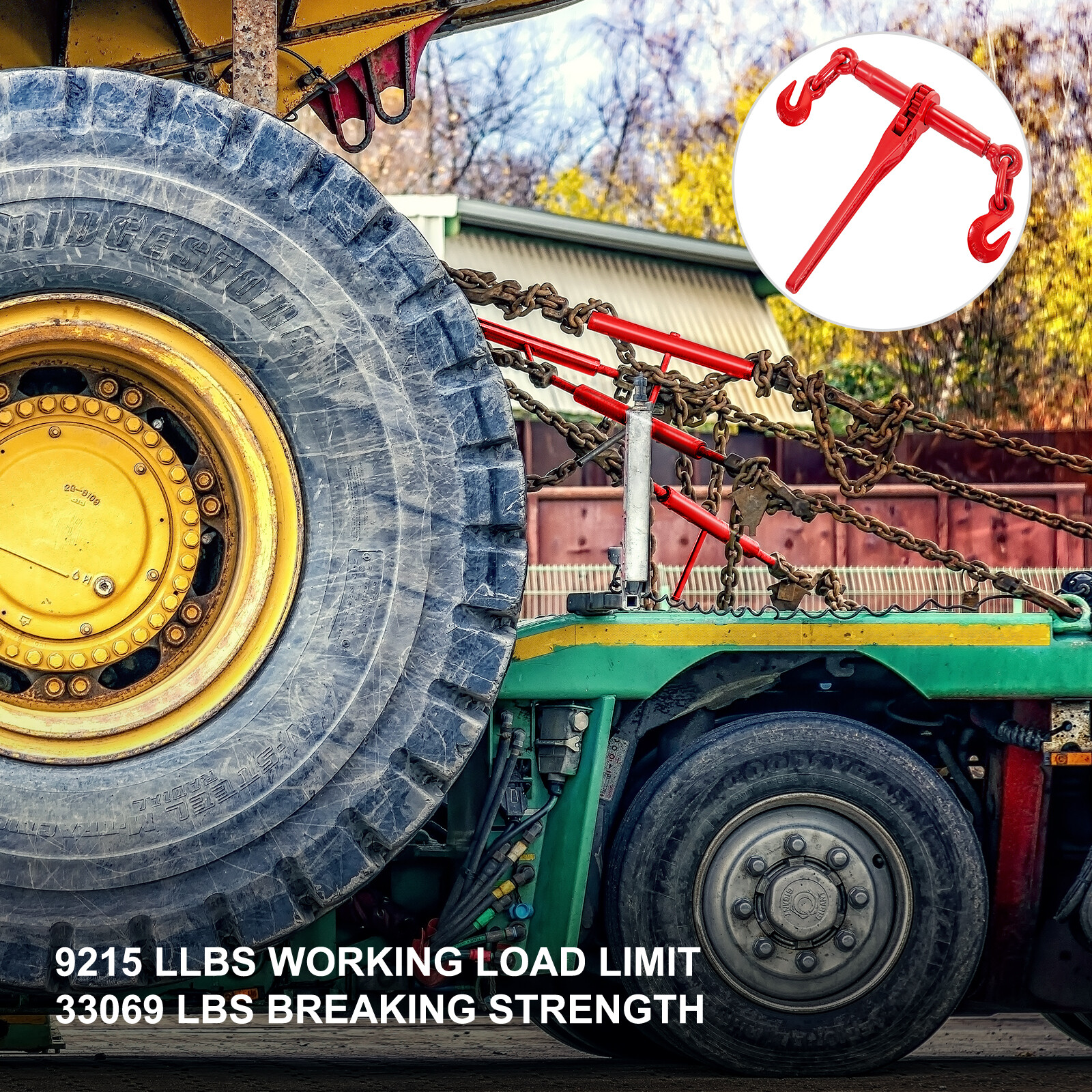 VEVOR 2 Pack Ratchet Binder 3/8"- 1/2" Load Chain Binder Rigging Equipment