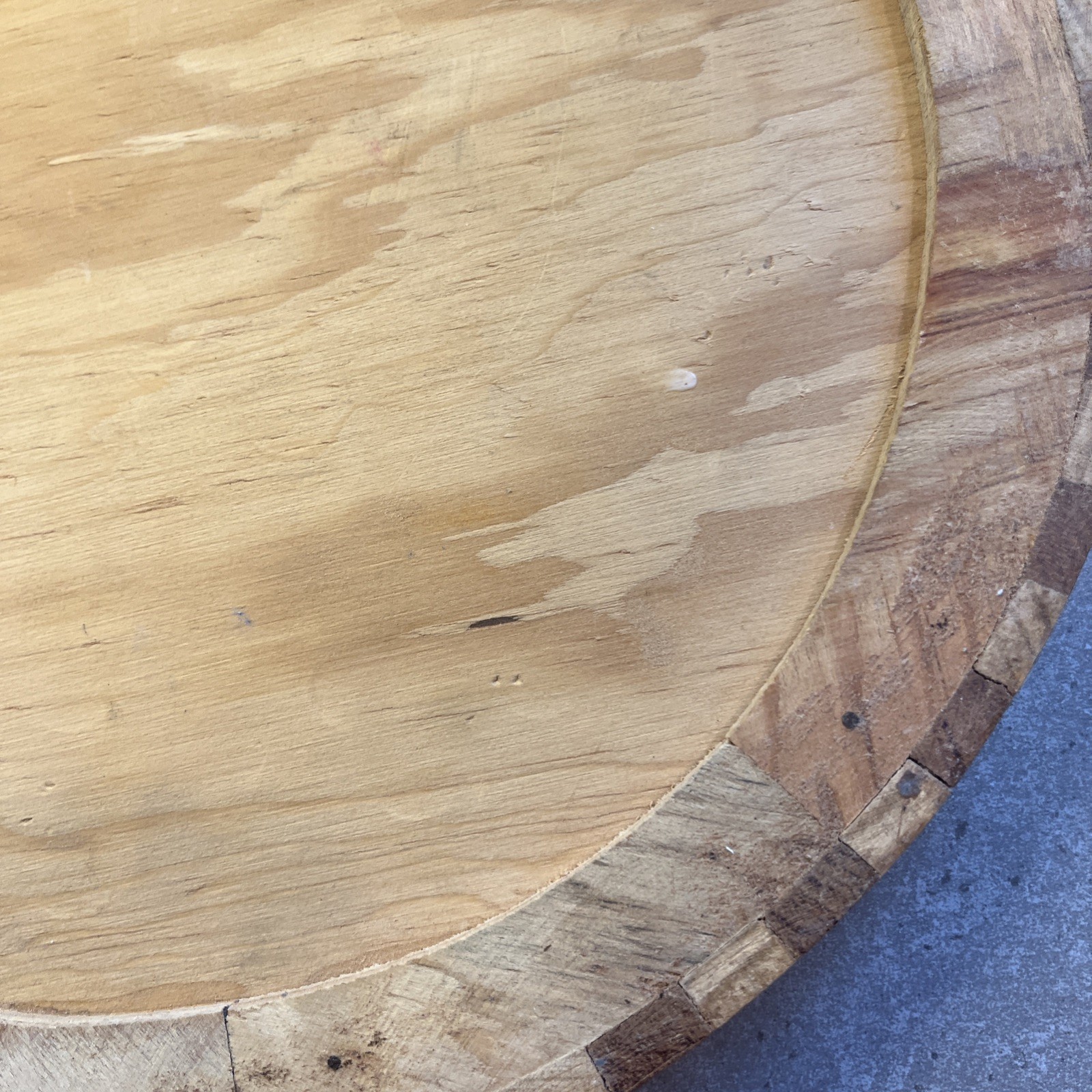 Vintage Aztec Mayan Calendar Mexico Inlaid Wall Hanging 13” Solid Wood