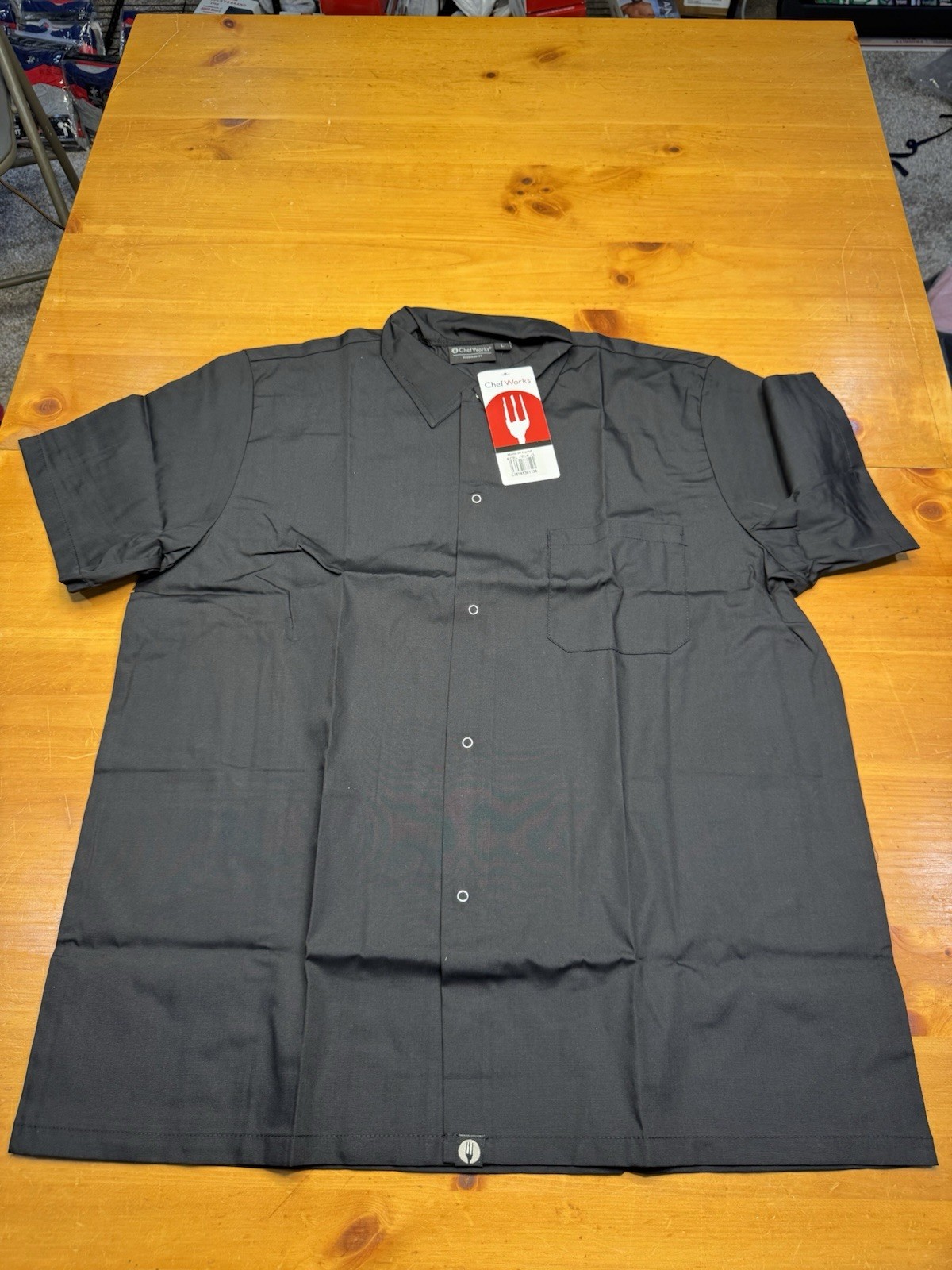Chef Works Black Chef Utility Cook Uniform Shirt Men's Large