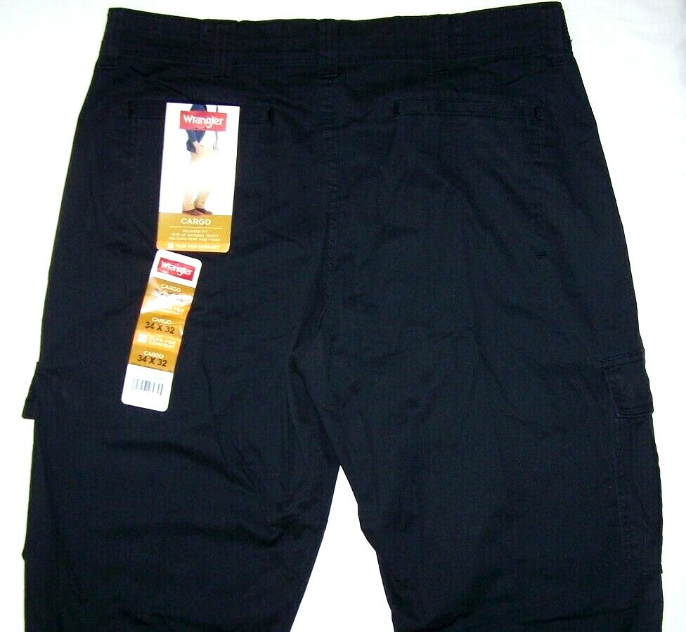 Men's Wrangler Relaxed Fit Cargo Pants w/ Stretch Relaxed Fit 4 COLORS ALL SIZES