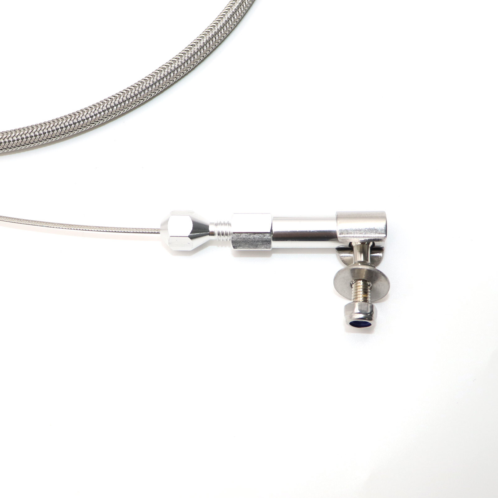 24" THROTTLE CABLE BRAIDED STAINLESS STEEL UNIVERSAL ACCELERATOR FORD, CHEVY