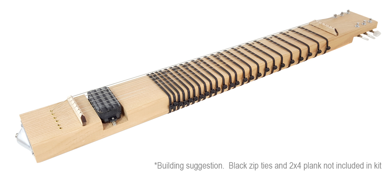 2x4 Lap Steel Guitar Kit - the DIY Electric Slide Guitar: You Supply the 2x4!