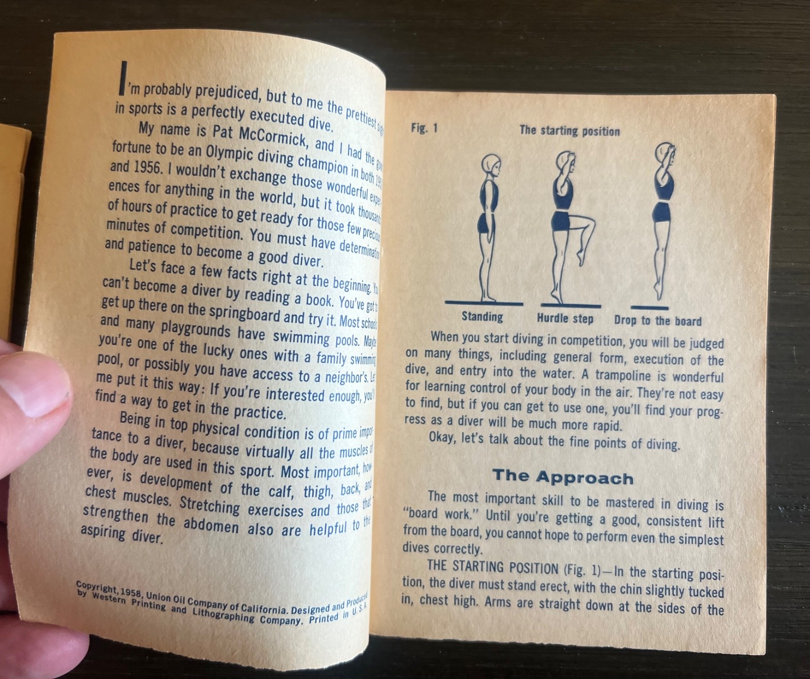 3 1958 Union Oil 76 Sports Club Fine Points. Pat McCormick Payton Jordan Nancy