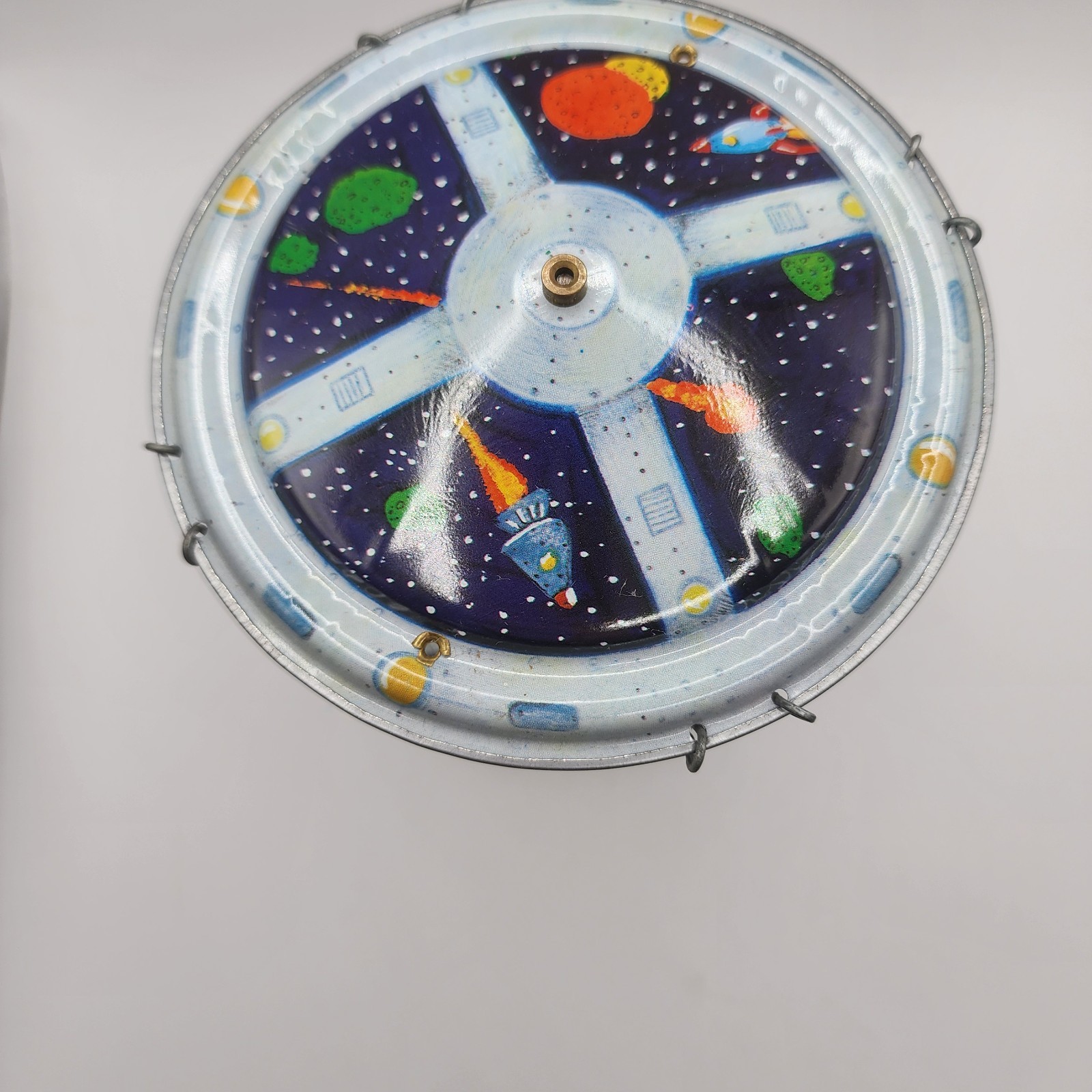 Schylling Tin Toy Rocket Carousel With Original Box