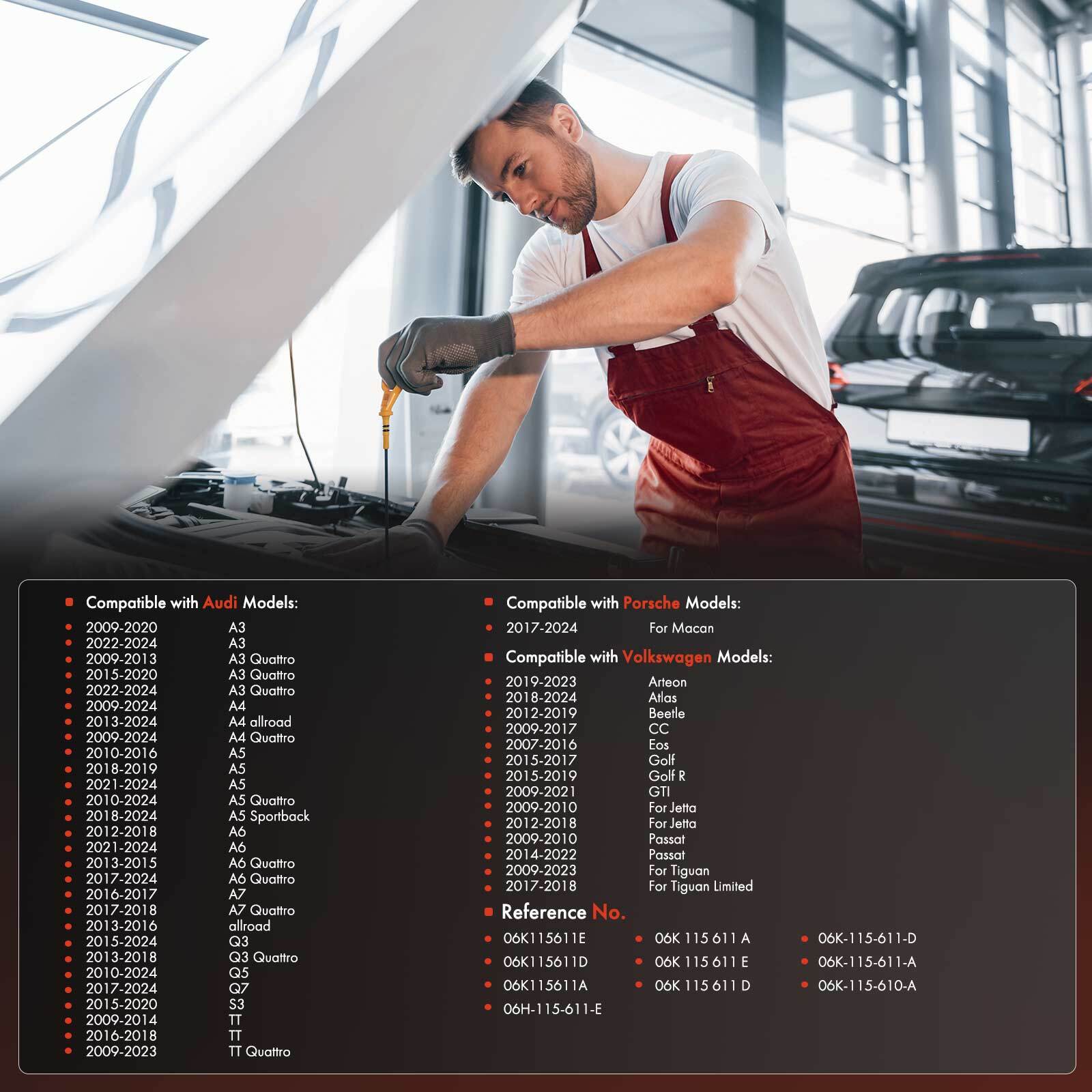 Engine Oil Level Dipstick for Audi A3 A4 A5 A6 A7 Q3 TT Quattro VW Golf Passat