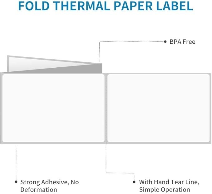 3000 4x6 Fanfold Direct Thermal Shipping Labels Perforated Label / UPS CERTIFIED