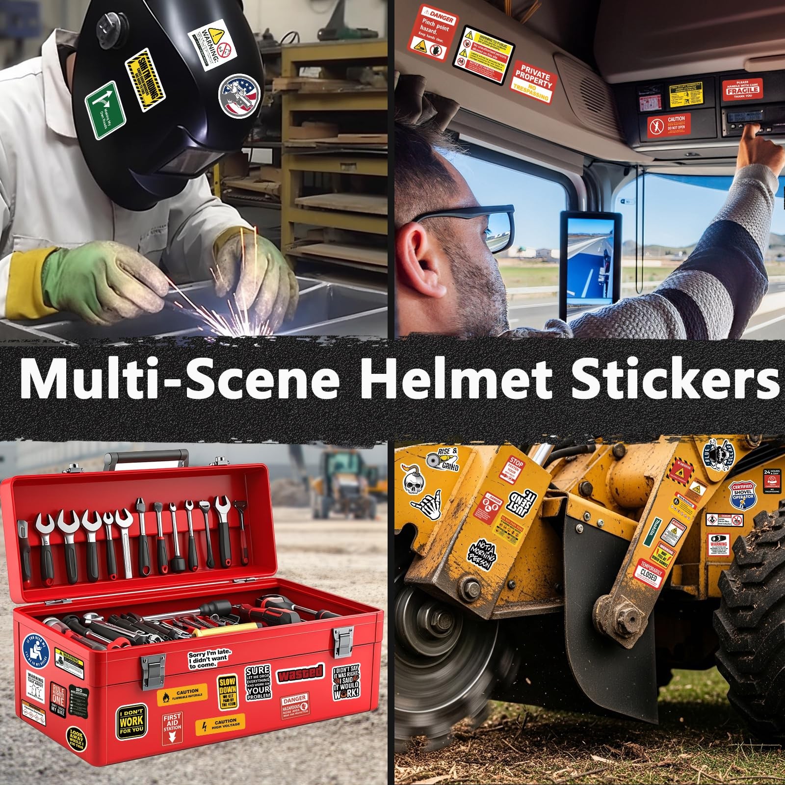 160Pcs Funny Blue Collar Hard Hat Stickers for 160pcs