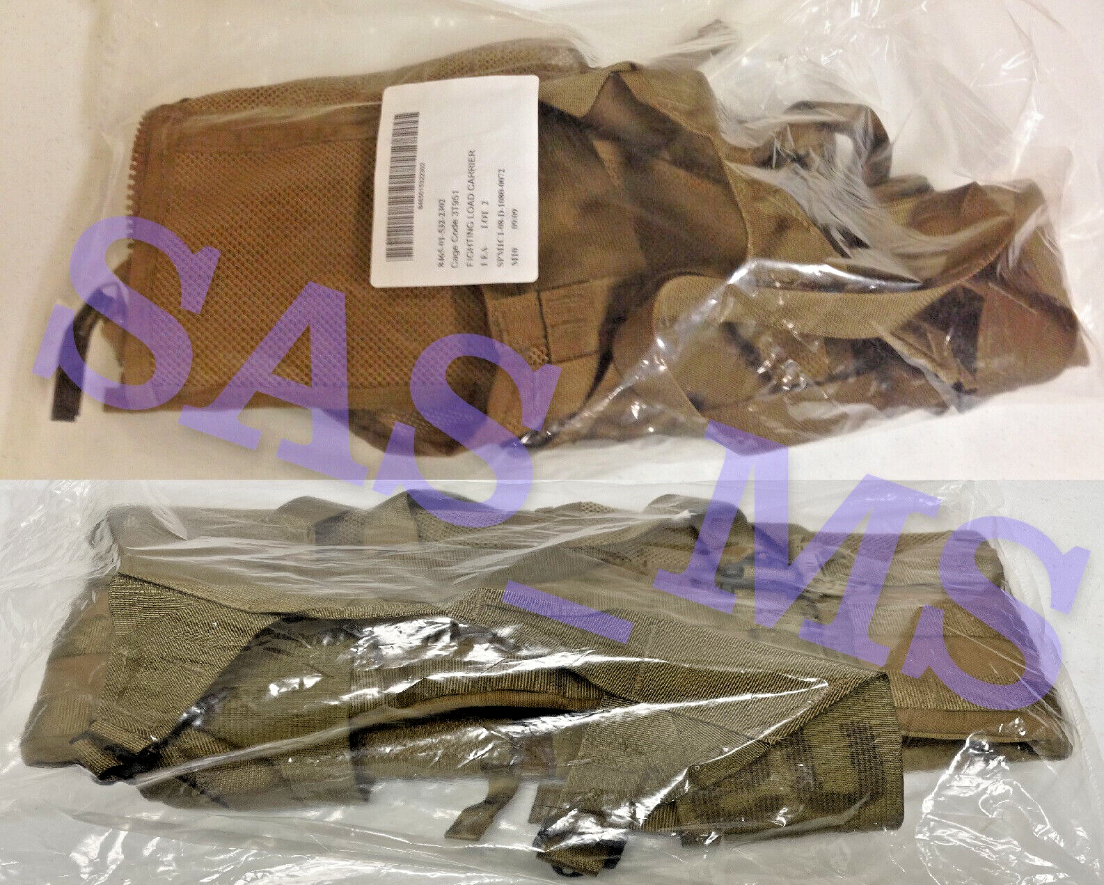 USMC MOLLE II MARPAT FLC FIGHTING LOAD CARRIER VEST COYOTE BROWN ZIPPERED NIP