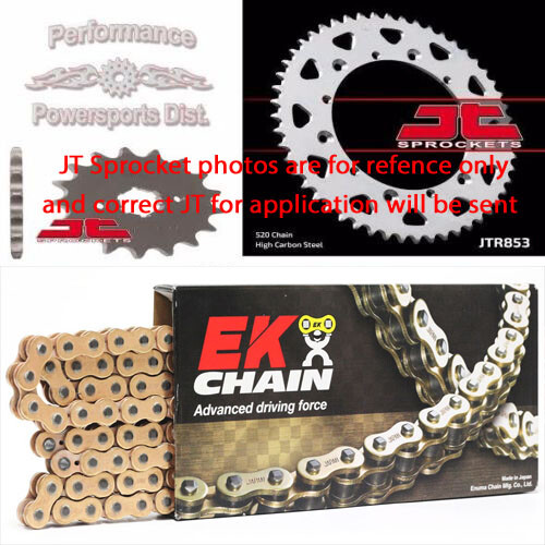 YFZ450R YFZ450RSE JT SPROCKET 14/38 & AND EK SRO GOLD O-RING CHAIN SET KIT