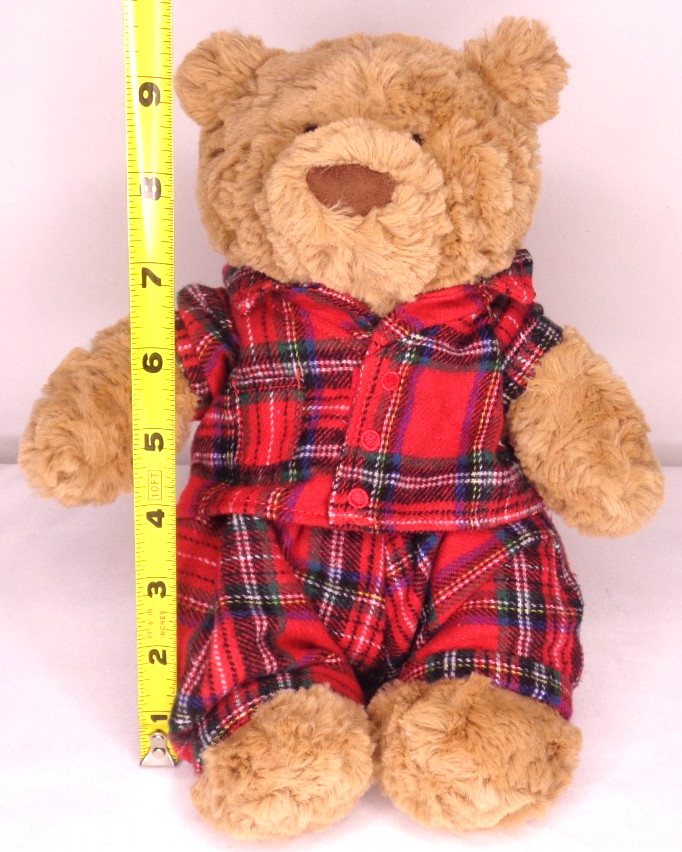 Jellycat Bedtime Bartholomew Bear Plush with Plaid Pajamas NEW NWT BARM3BED