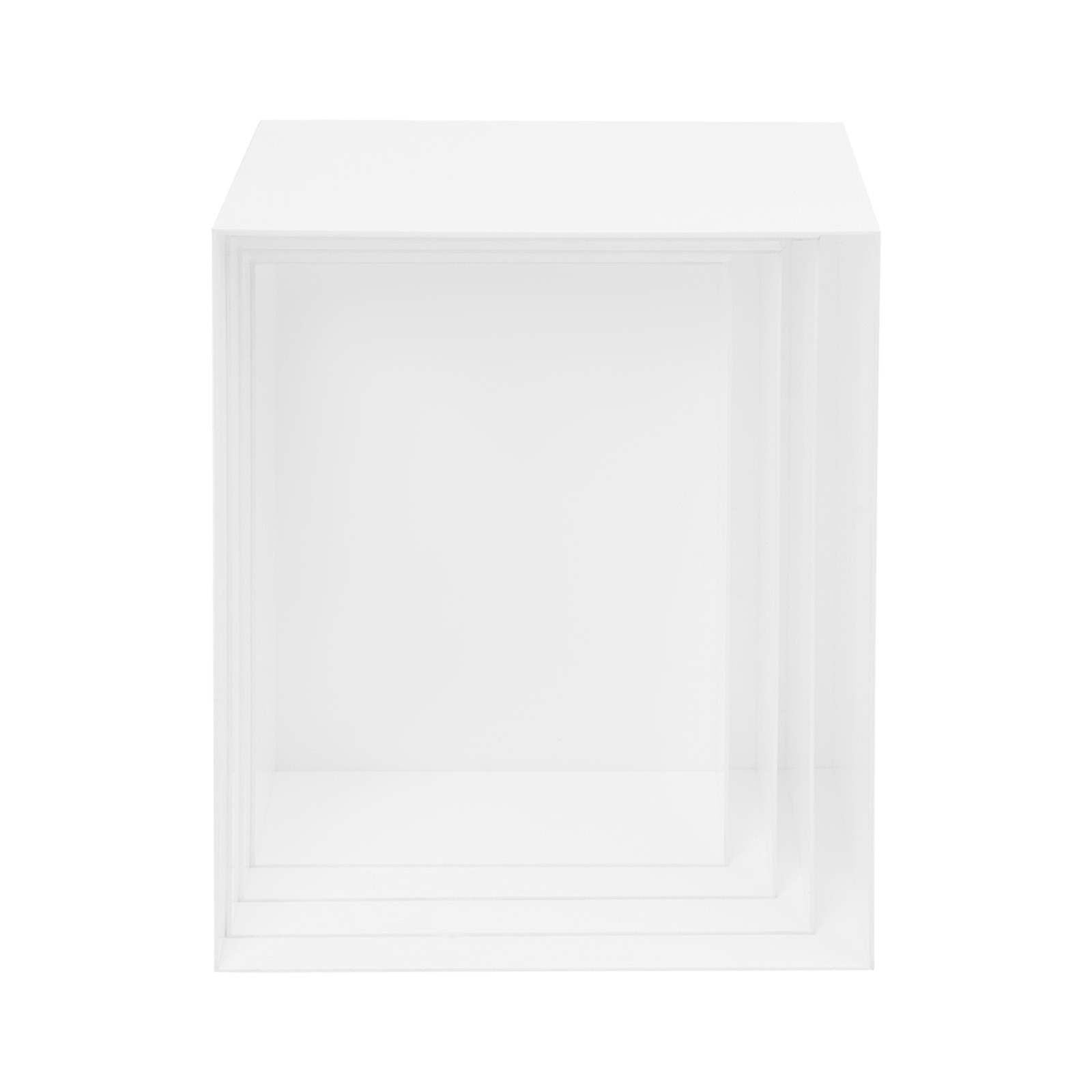 4Pcs White Acrylic Display Stands, Buffet Risers, Acrylic Nesting Stands Durable