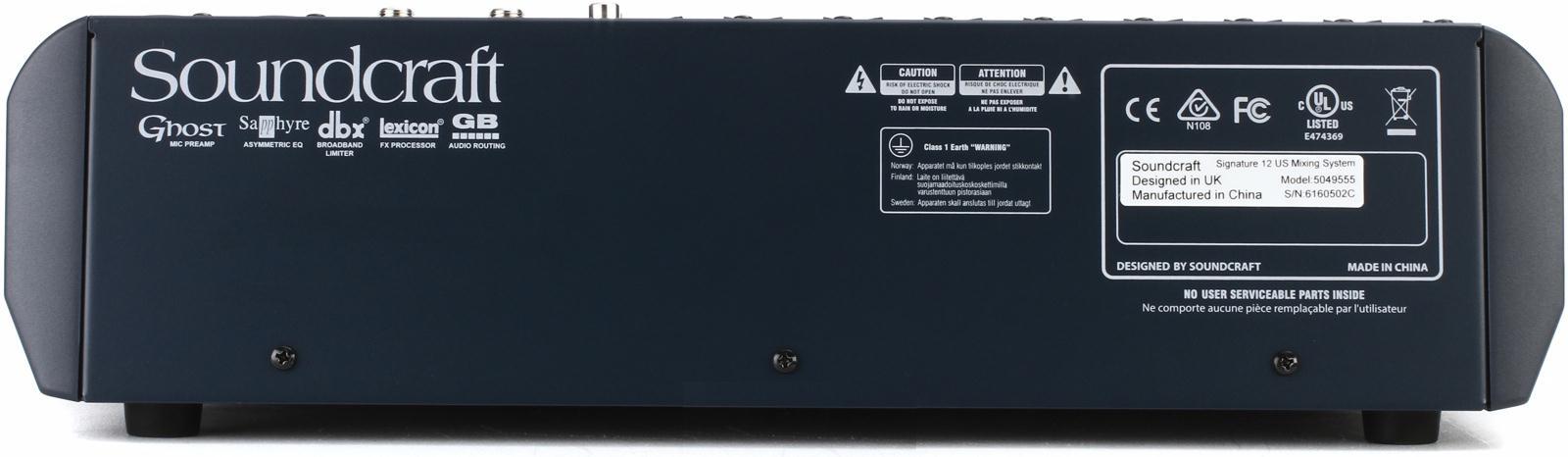 Soundcraft Signature 12 USB Mixer Authorized Dealer Fast Free USA Shipping!