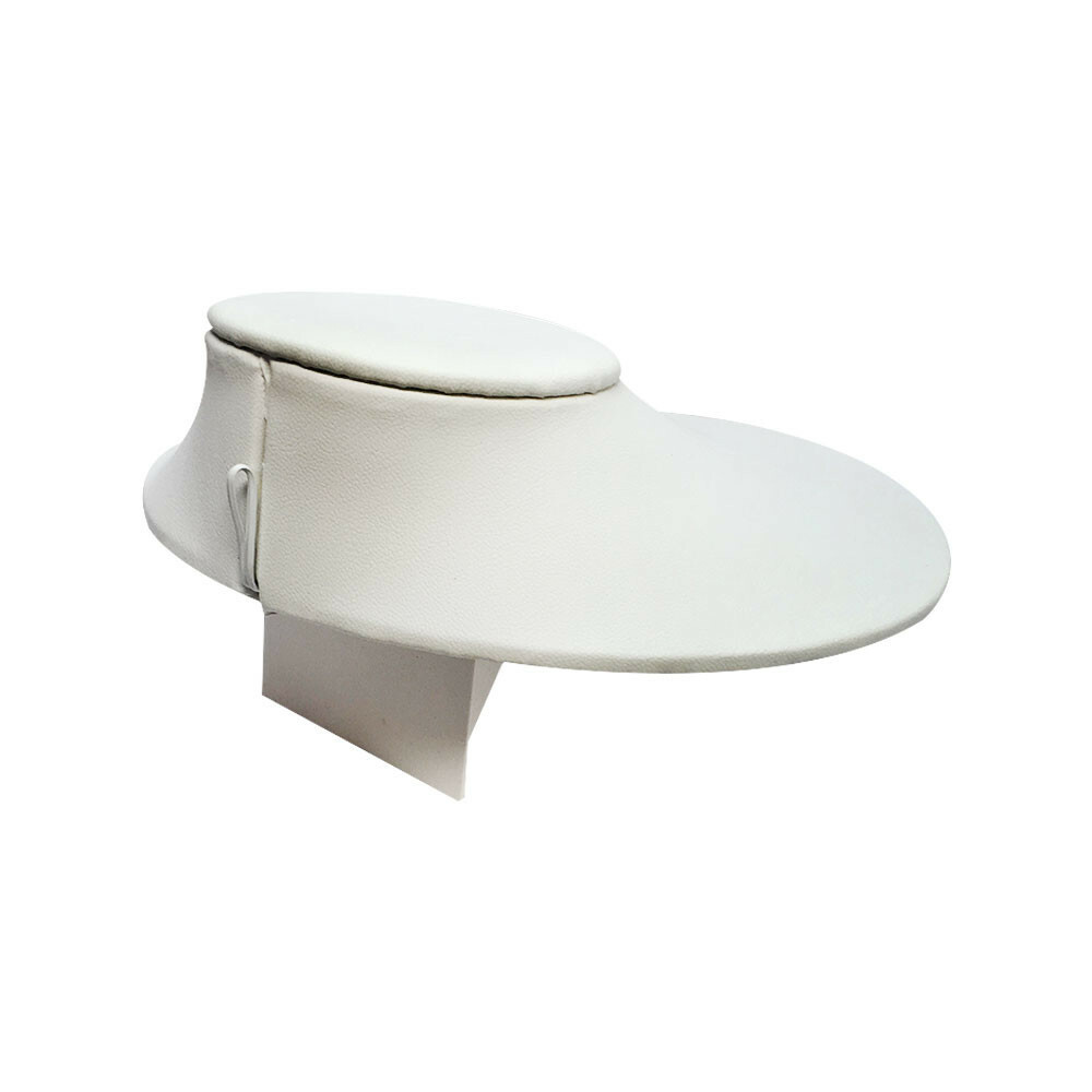 Necklace Holder White Faux Leather Pendant Chain Link Jewelry Display 8-1/2"x7"