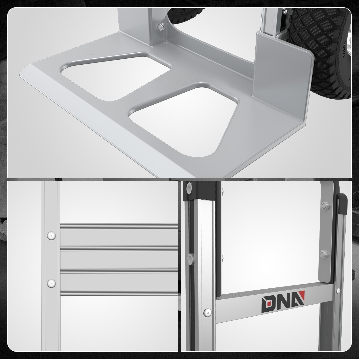 550 bs Heavy Duty Cart Dolly Trolley Push Hand Truck Moving w/ Pneumatic Wheels