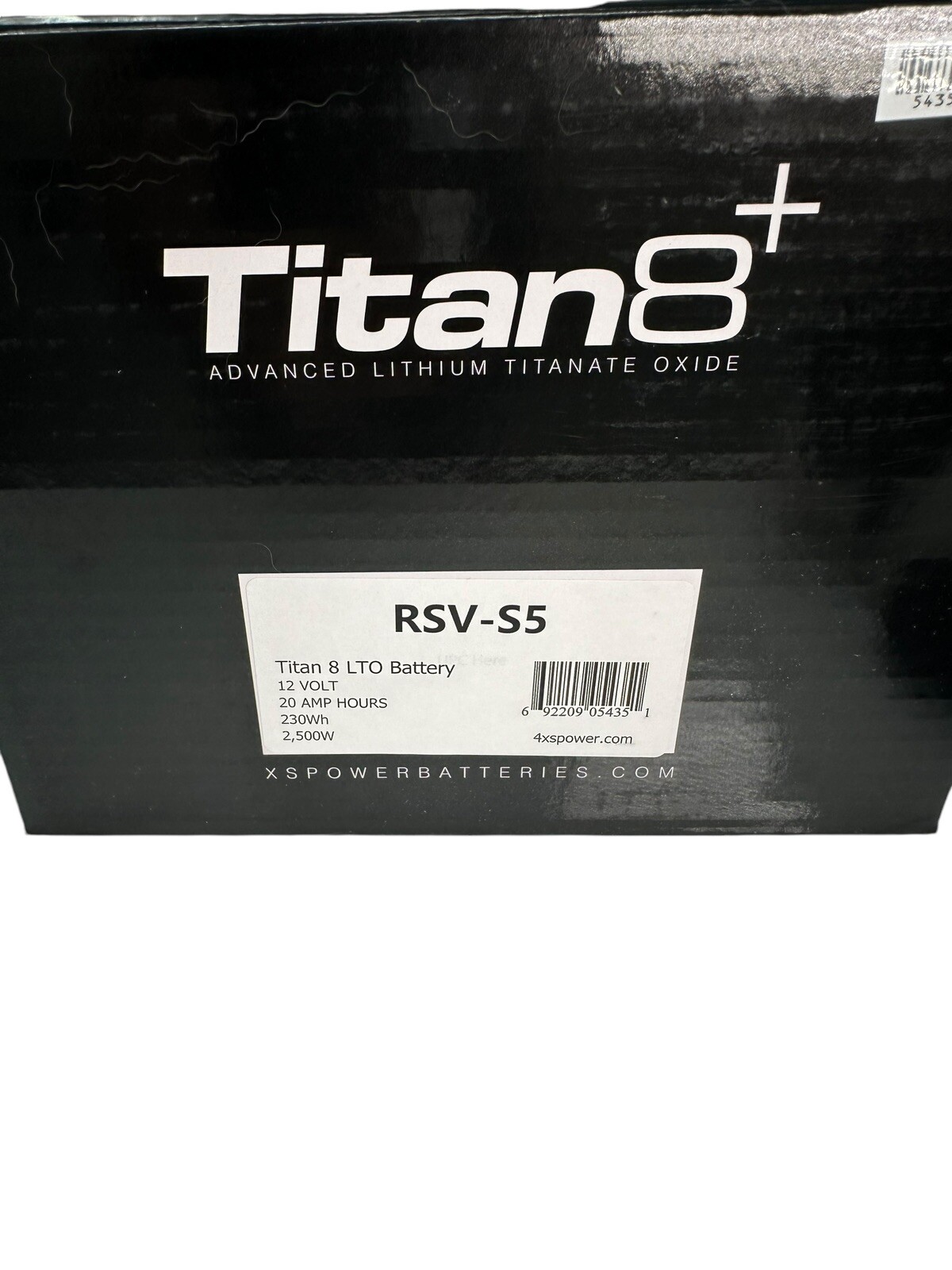 XS Power Titan 8 RSV-S5 20AH Lithium Car Audio Battery 2500W 12V 1000A