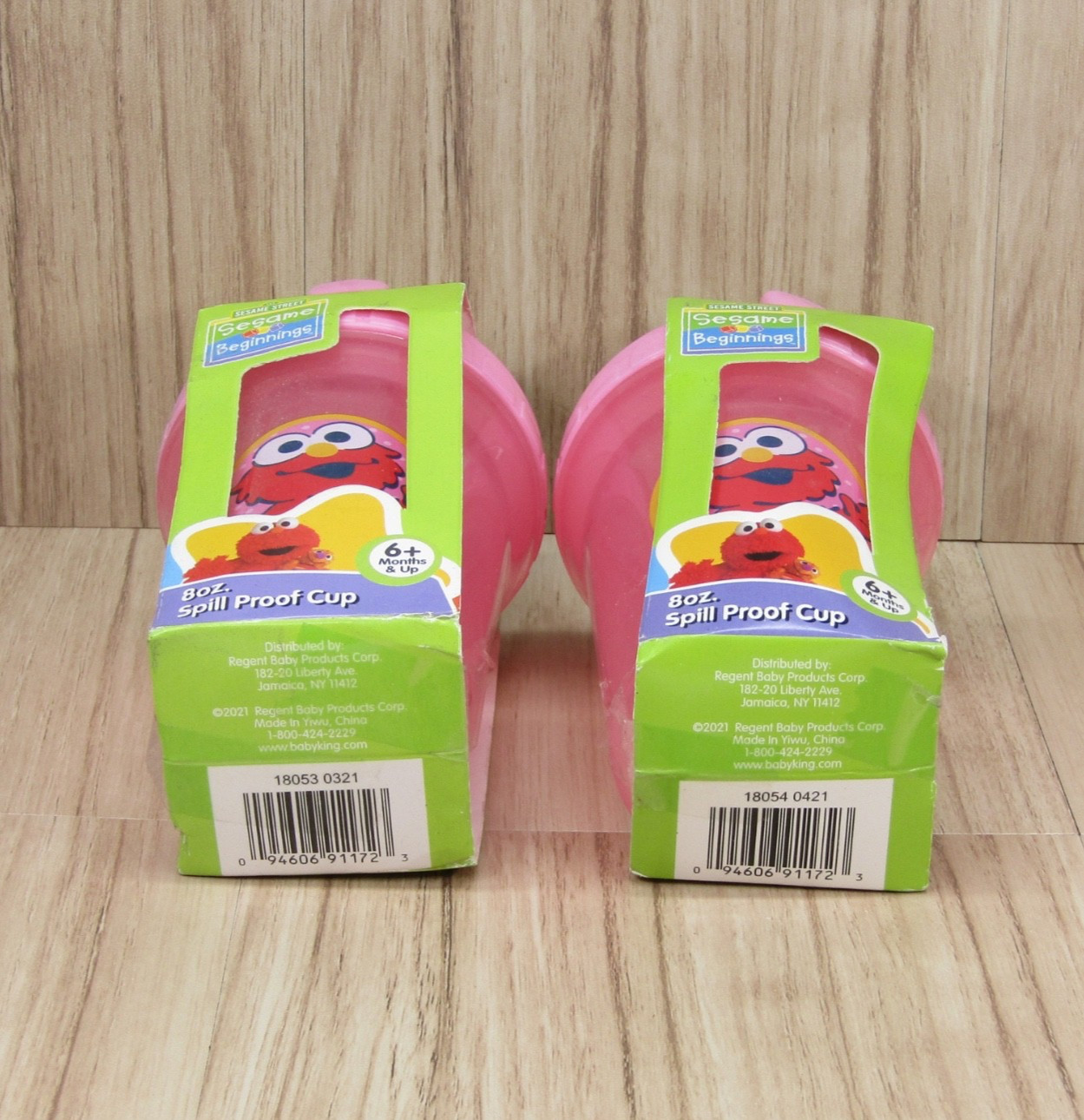 Sesame Street Beginnings Elmo Sippy Cups 8oz Spill Proof BPA FREE New Set of (2)