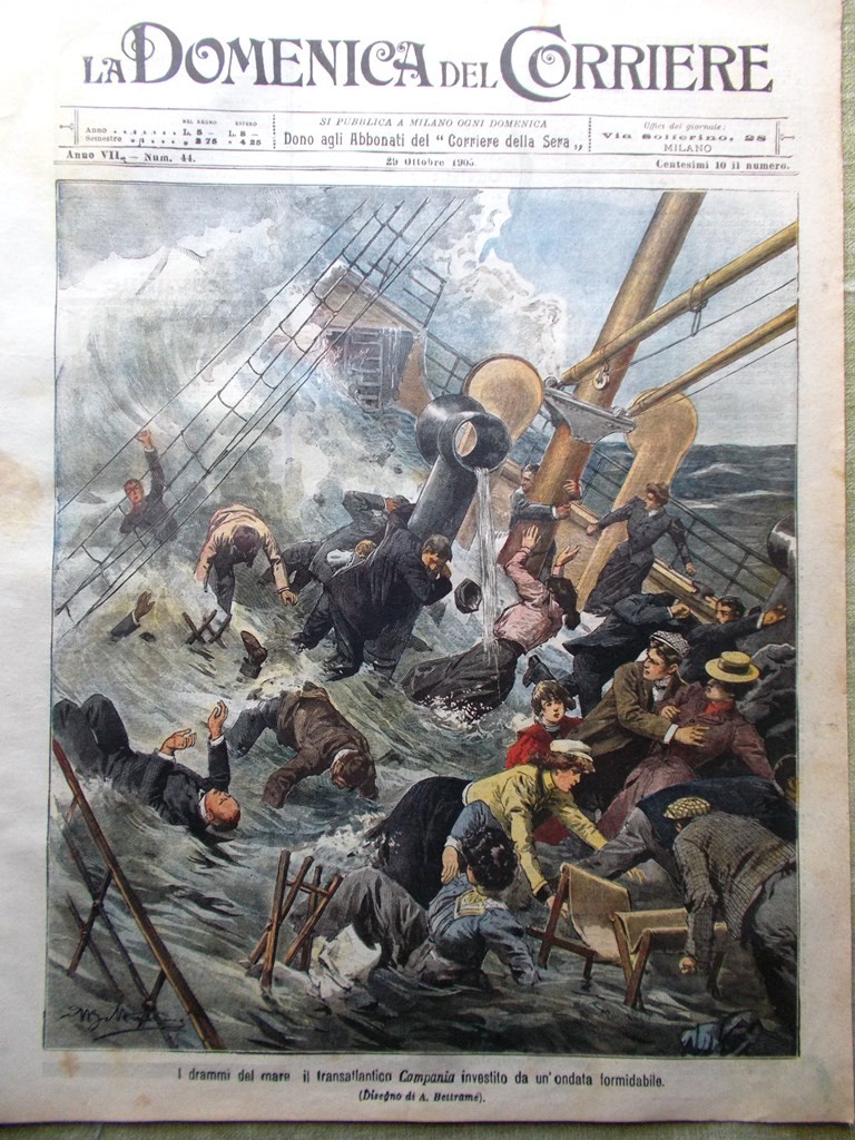La Domenica del Corriere 29 October 1905 Galleria del Sempione Marathon Pietri