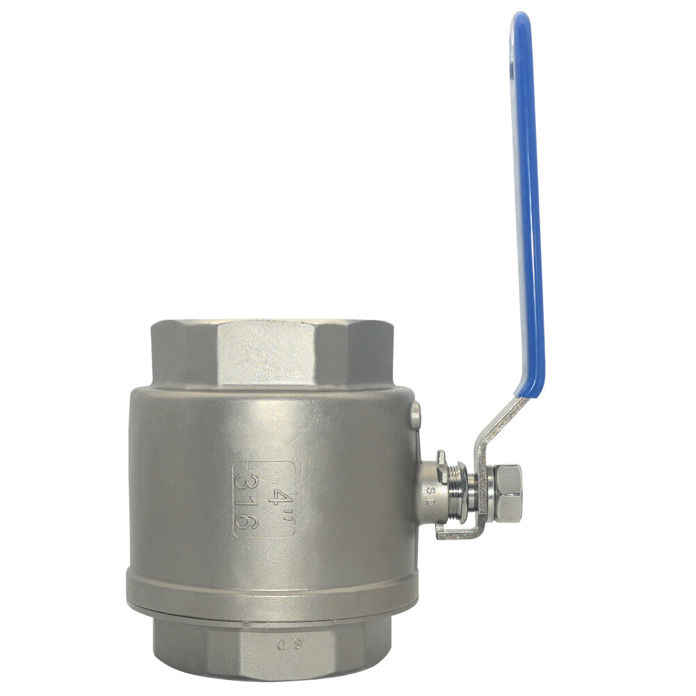 4 inch Ball Valve,Female NPT 316 Stainless Steel Full Port,2-Piece, 2Pack