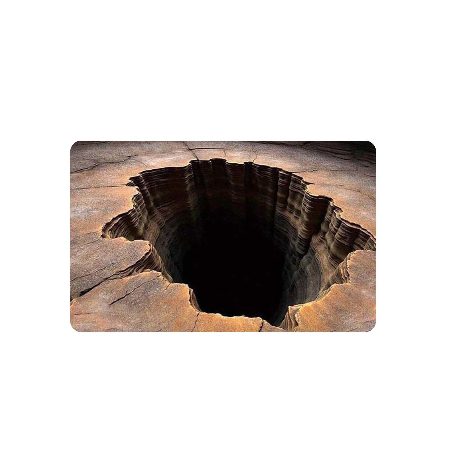 Design 3D Rugs Optical Illusion Hole For Door Entrance Bath and Stair Zones