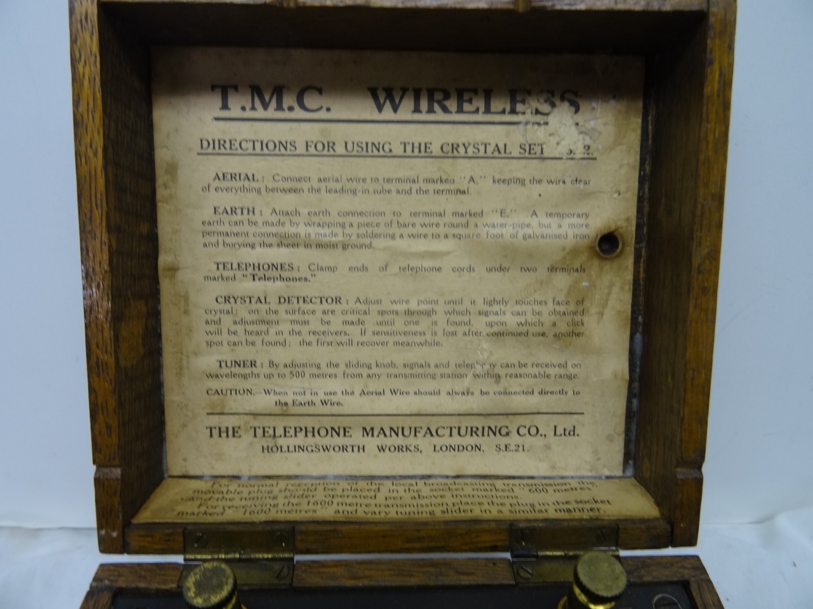 TMC Wireless No. 2 Crystal Radio