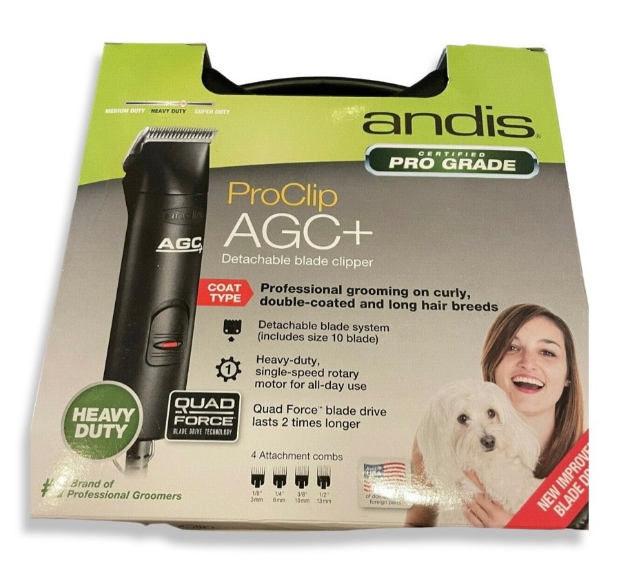 New Andis ProClip AGC+ Detachable Blade Clipper Dog Pet comes with Case