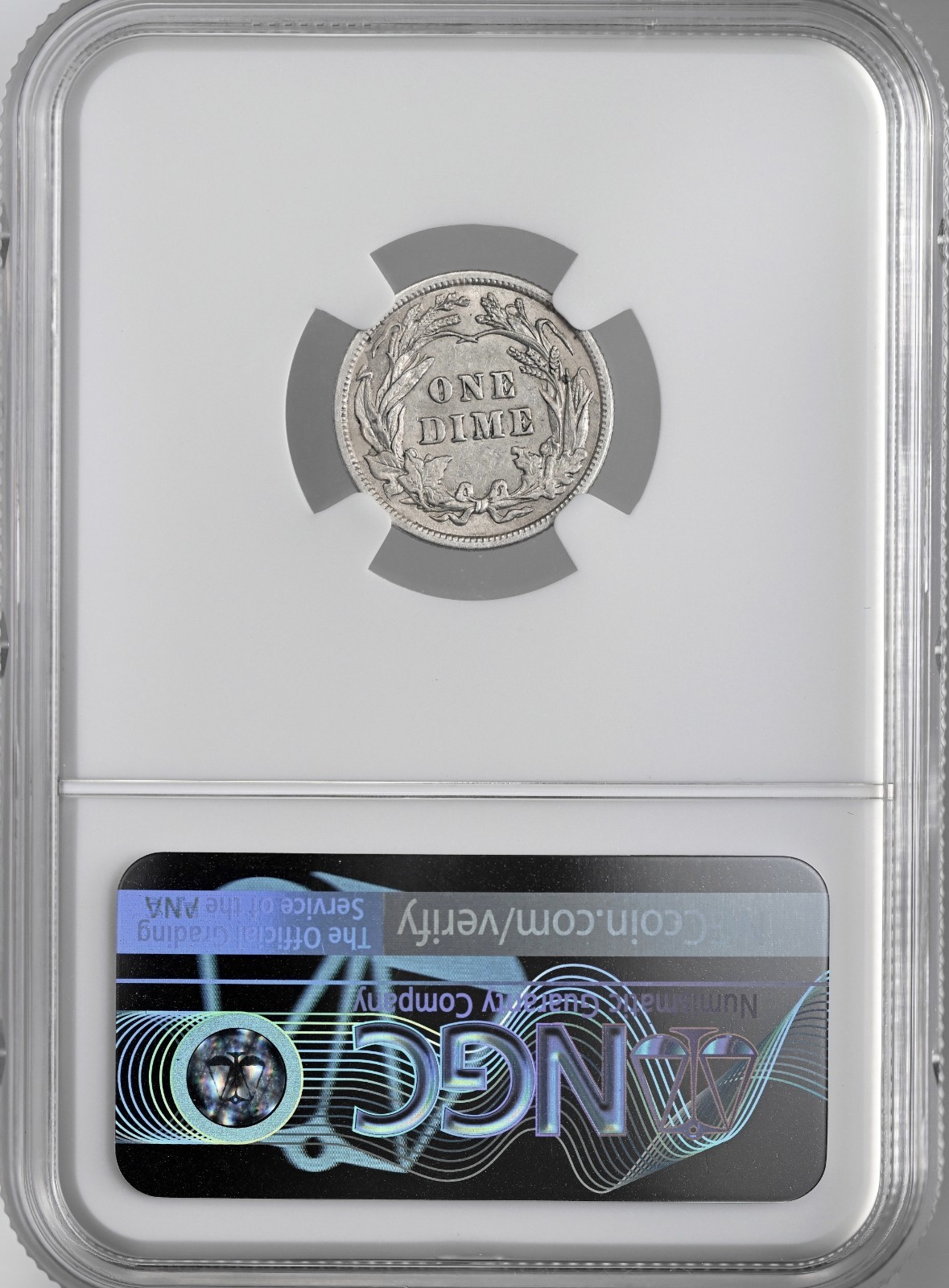 1908-P 10C BARBER SILVER DIME "PHILADELPHIA" NGC AU50 8404753-022