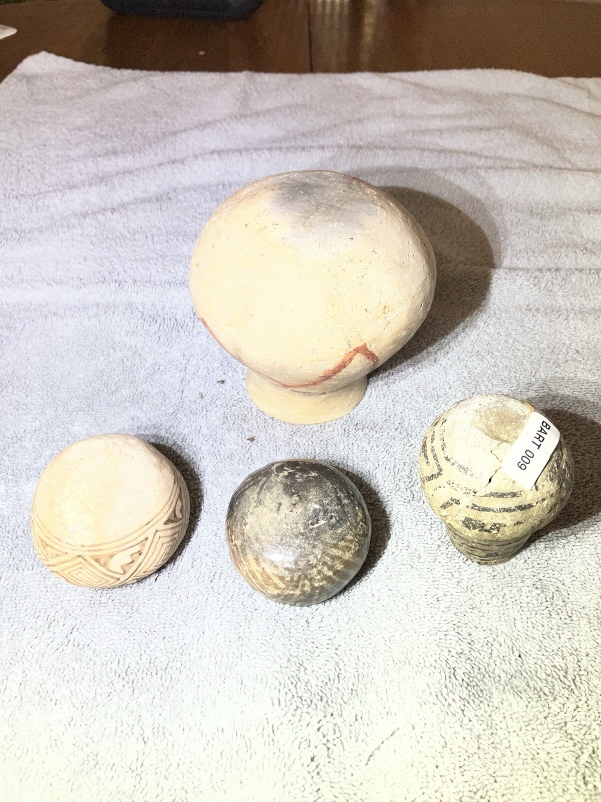 Anasazi Black On White Pottery Miniature Collection