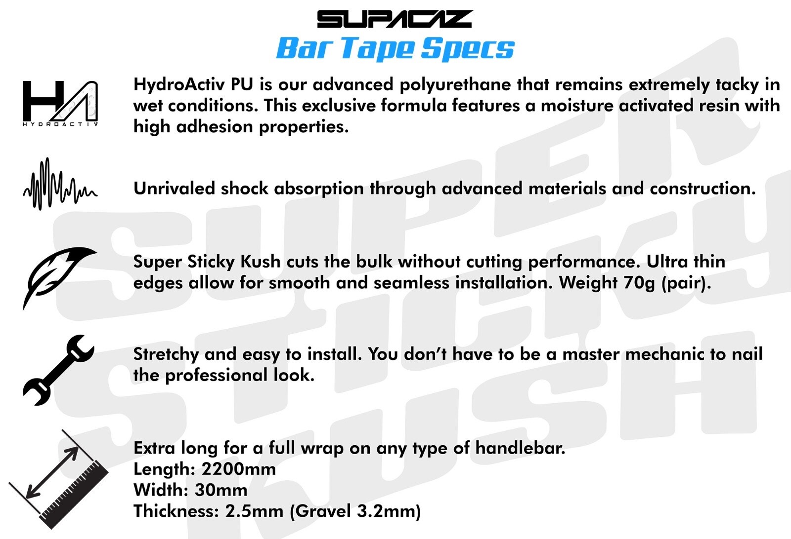 Supacaz Super Sticky Kush Oil Slick Splat Bar Tape Griptape Wrap - Brand Direct