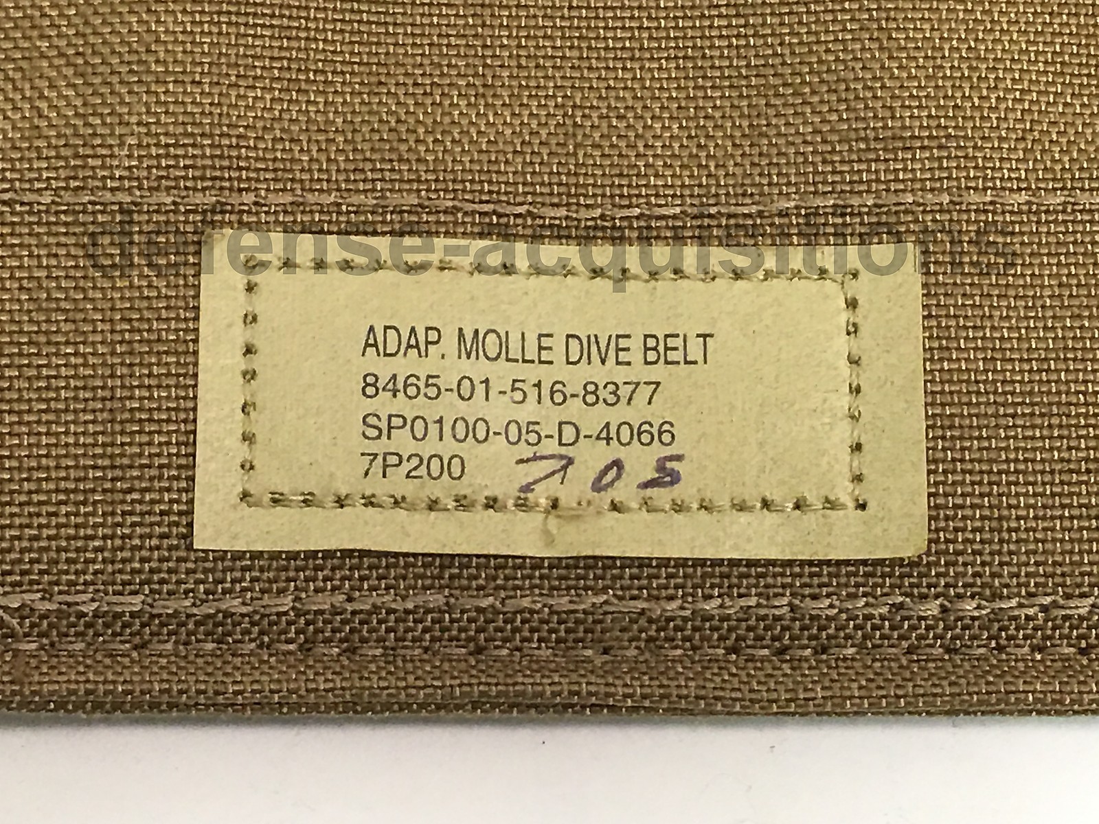 NEW US Military MOLLE Dive Belt Adapter MOLLE Adapter COYOTE 8465-01-516-8377