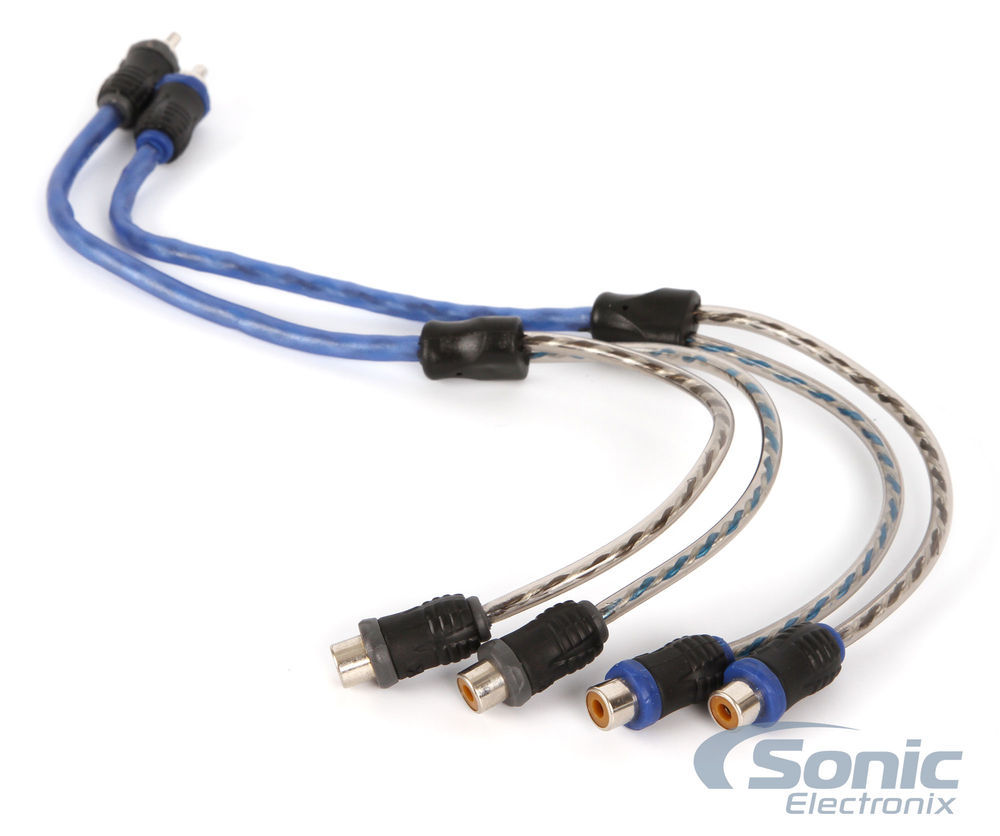 NVX XIV2F 2-Pack of 1 Male to 2 Female Y-Adapter RCA Audio Interconnect Cables