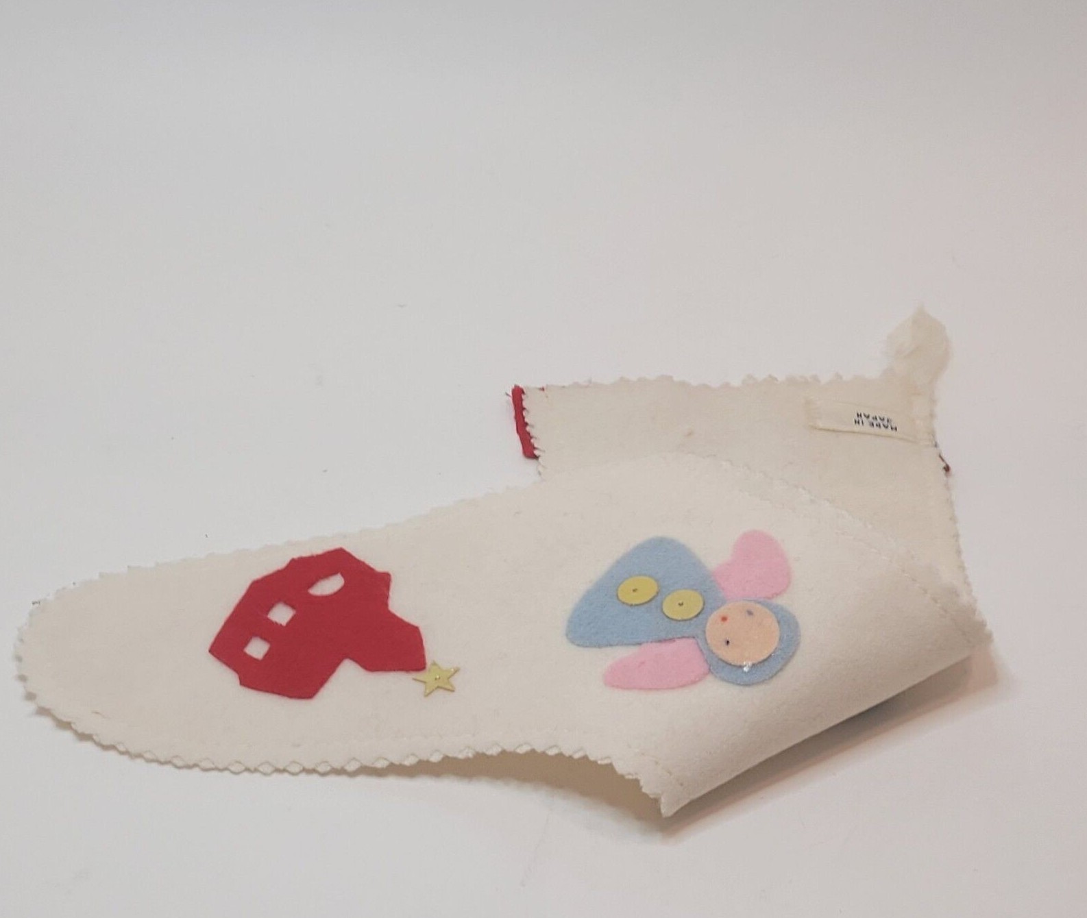 Vtg Felt Christmas Stockings Set Of 2 Toy Soldier & Angels Naive Style Japan?