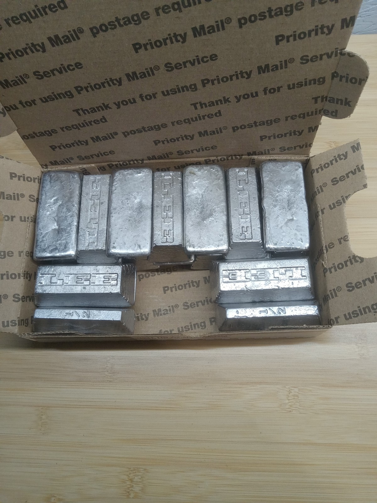 20 lbs Soft Lead Ingots for casting sinkers, jigs, bullets.
