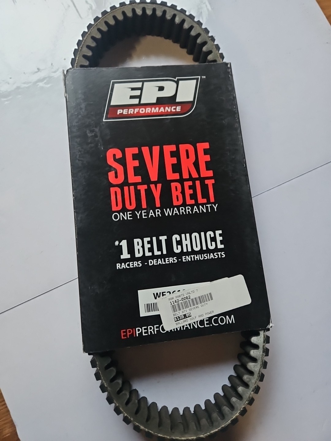 WE261025 EPI SEVERE DUTY DRIVE BELT NOS OEM R1S5bin