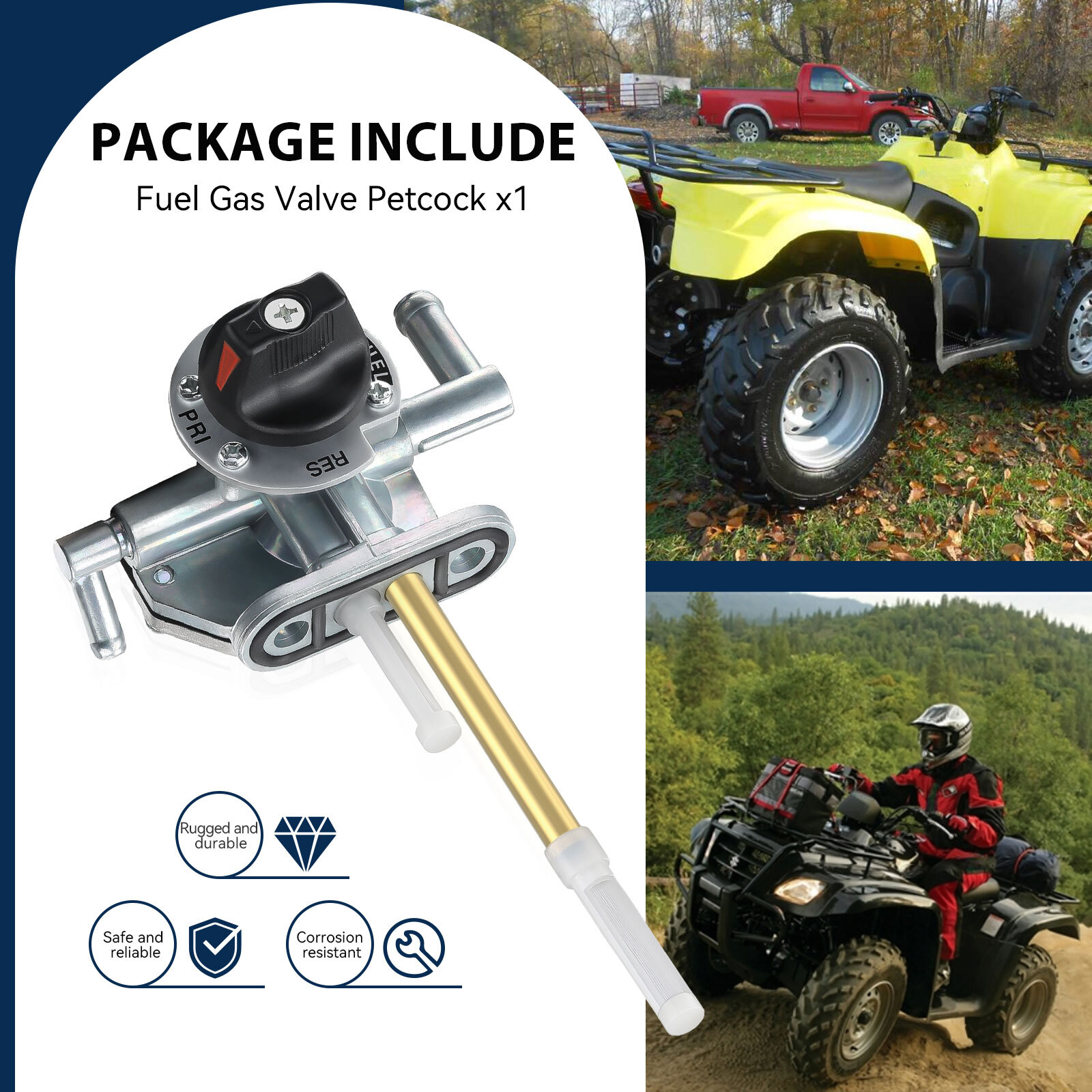 NEW 2002-2007 FOR SUZUKI EIGER LTA LTF 400 FUEL PETCOCK ON OFF VALVE 44300-38F03