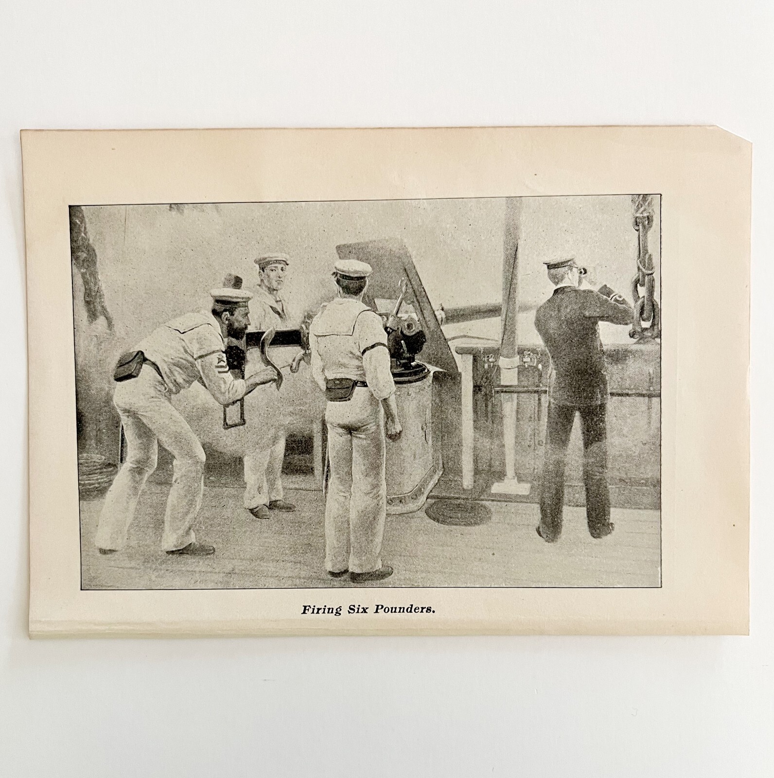 Firing 6 Pounders Cannon Victorian 1898 Print Cuba's Freedom Spanish War DWU15