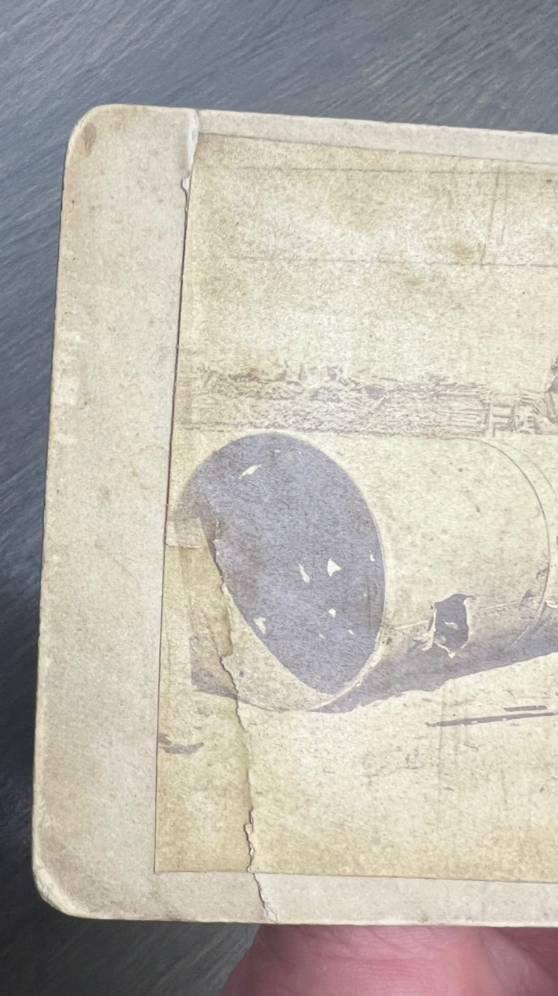 Civil War Confederate Ram Virginia Matthew Brady Photo of Riddled Smokestack