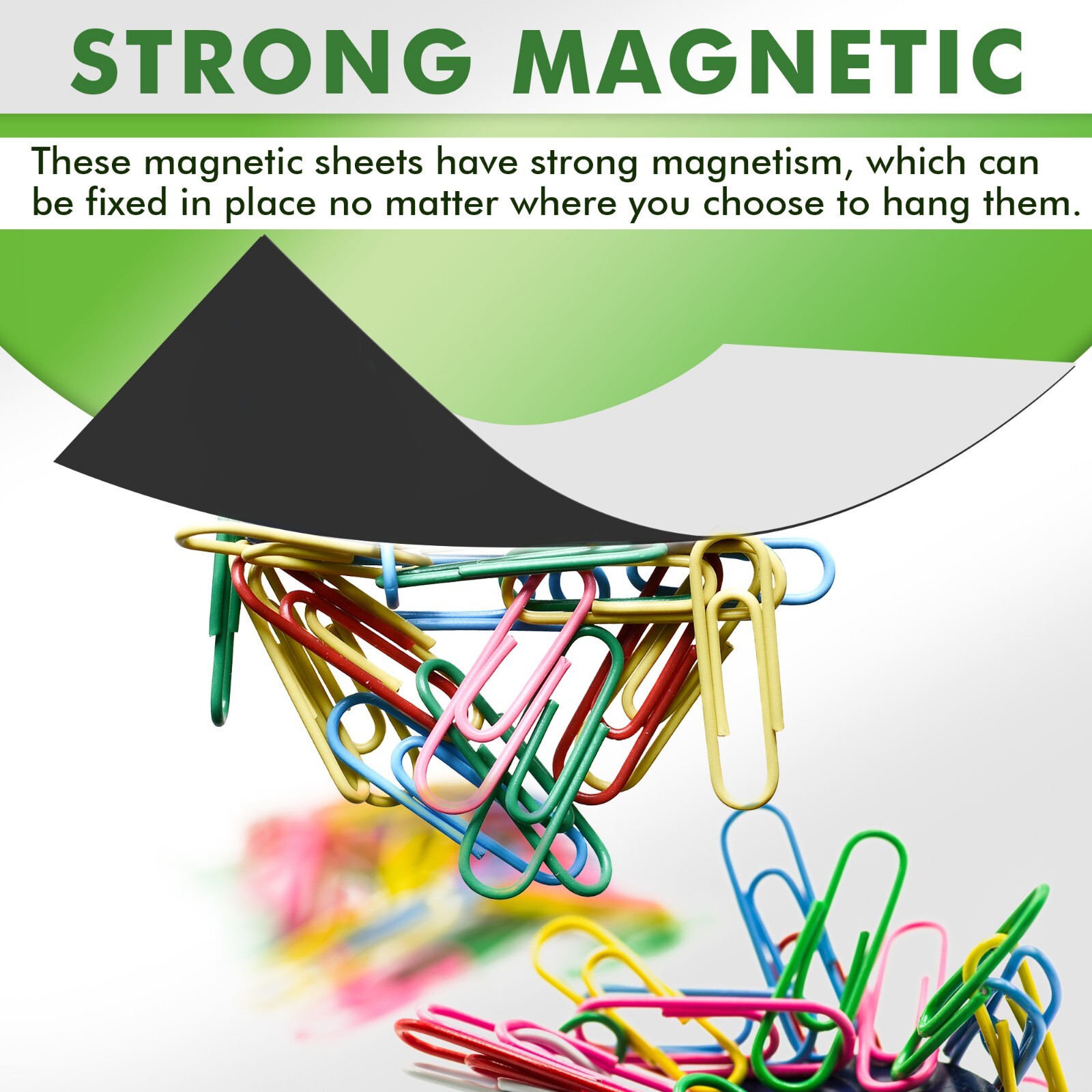 60 Pcs 8.5 x 11 Inch Strong Flexible Self-Adhesive Magnetic Sheets 20Mil Thick