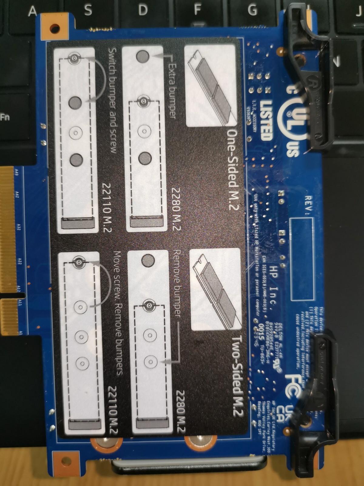 HP 933576-001 Turbo Drive Dual M.2 SSD Adapter for Z8 G4 864764-002 844779-001