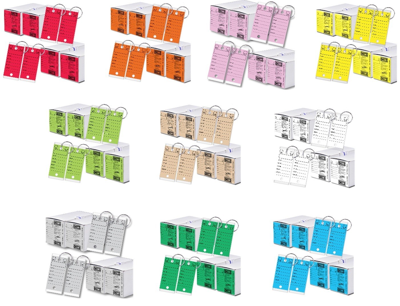 Versa-Tags Car Dealer 1000 Key Tags Self Laminating With Metal Rings