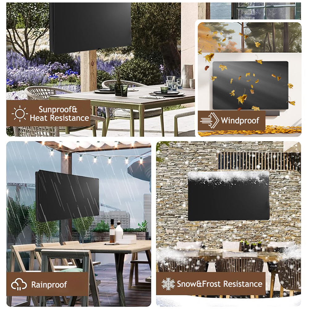 30-65 inch Outdoor TV Cover Fitted Waterproof Weatherproof Television Protector