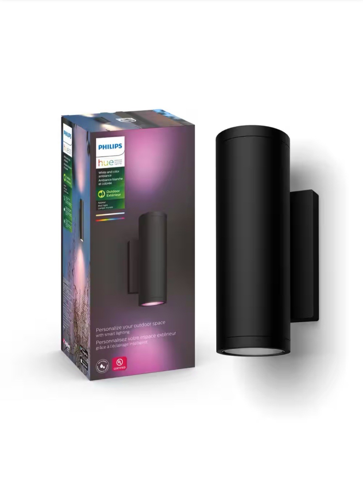 Philips Hue Appear Outdoor Smart Color Changing Wall Light Lantern