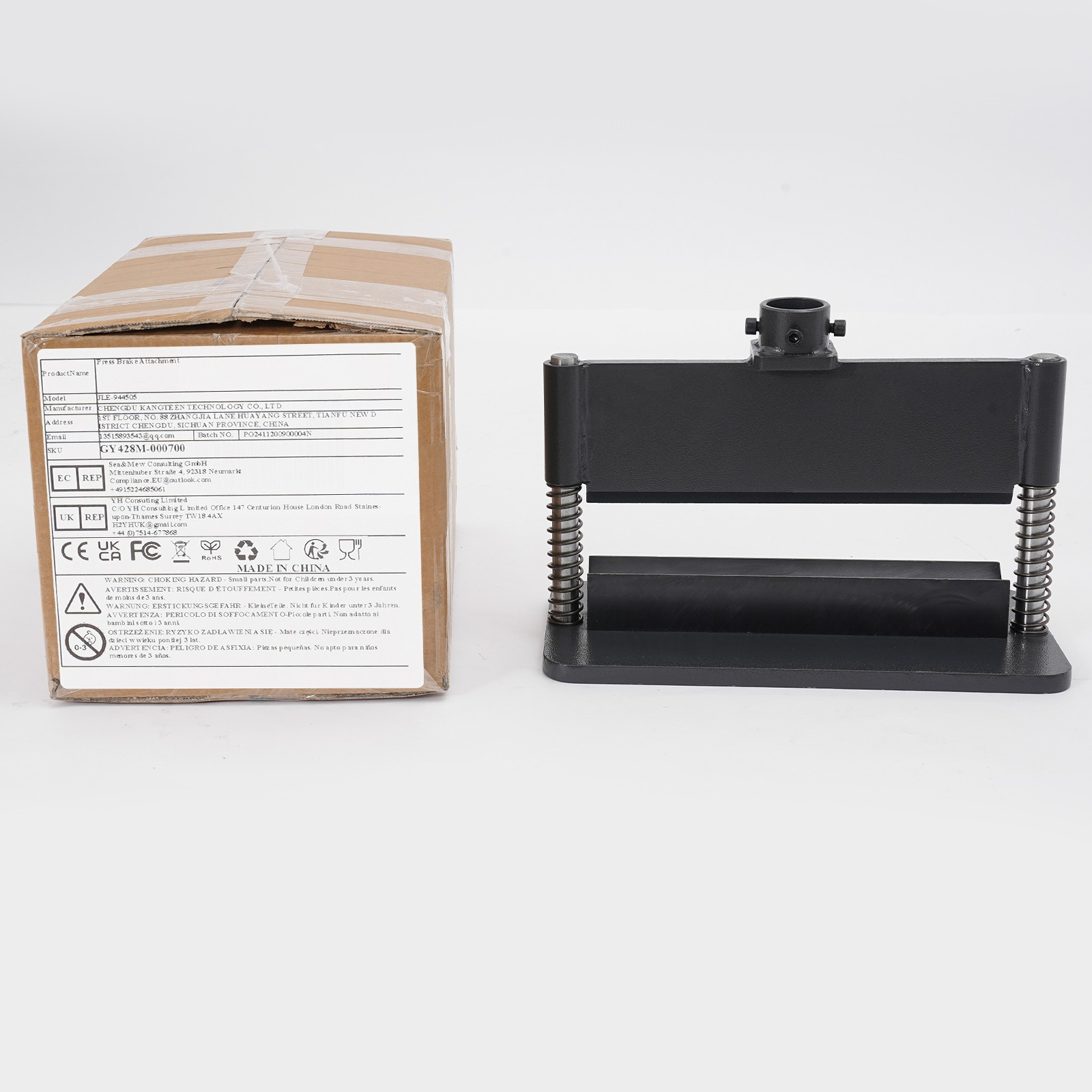 Black 45#Steel Press Brake Attachment 90° Bending for Processing Metal Sheets