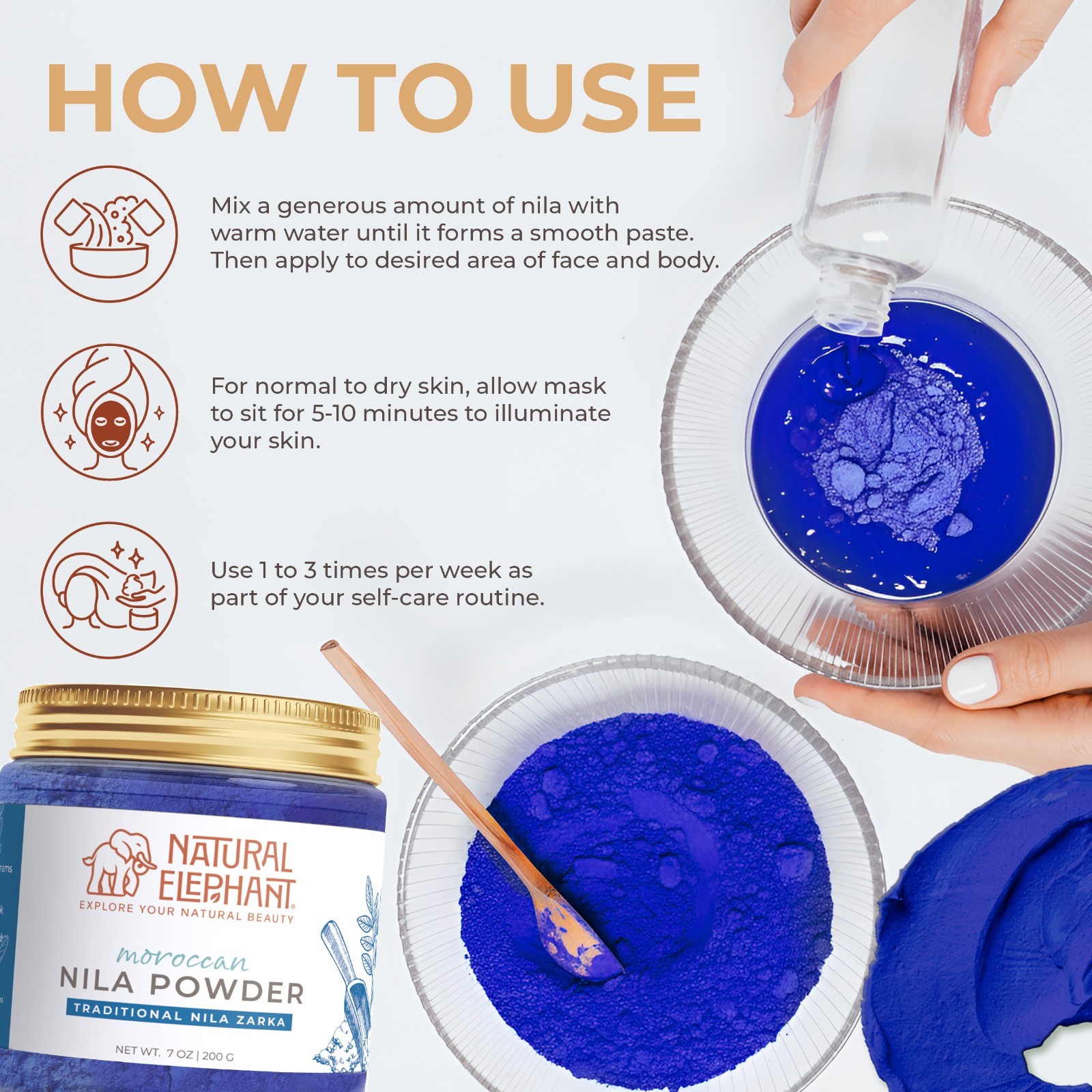 Natural Elephant Nila Indigo Powder 1.76oz | 50G