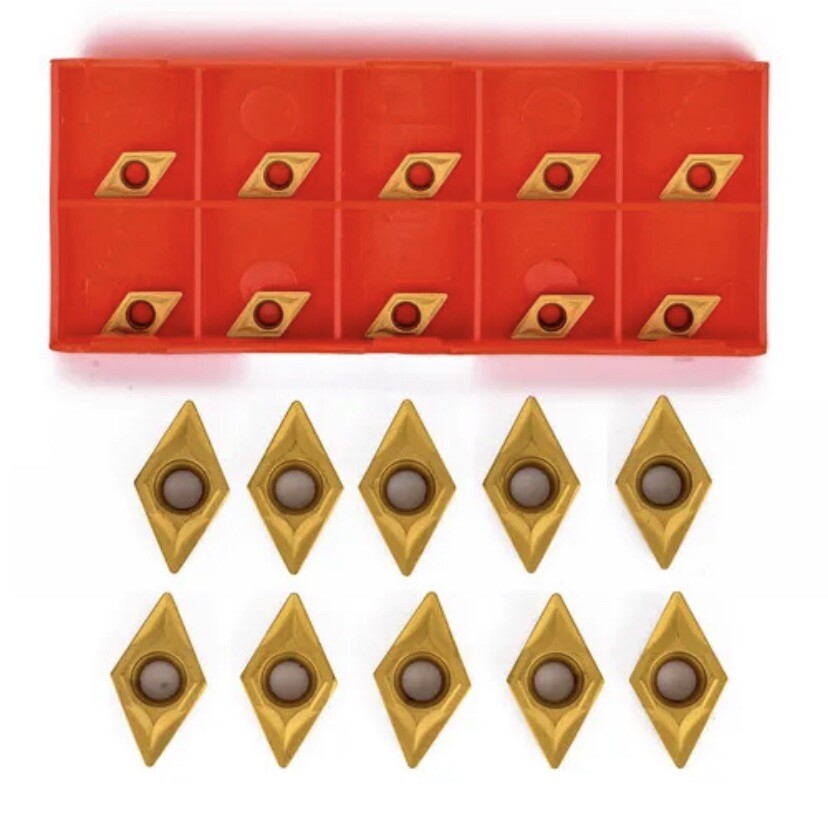 50Pcs DCMT070204 CK251 Carbide Inserts For Lathe Turning Tool Boring Bar Cutter